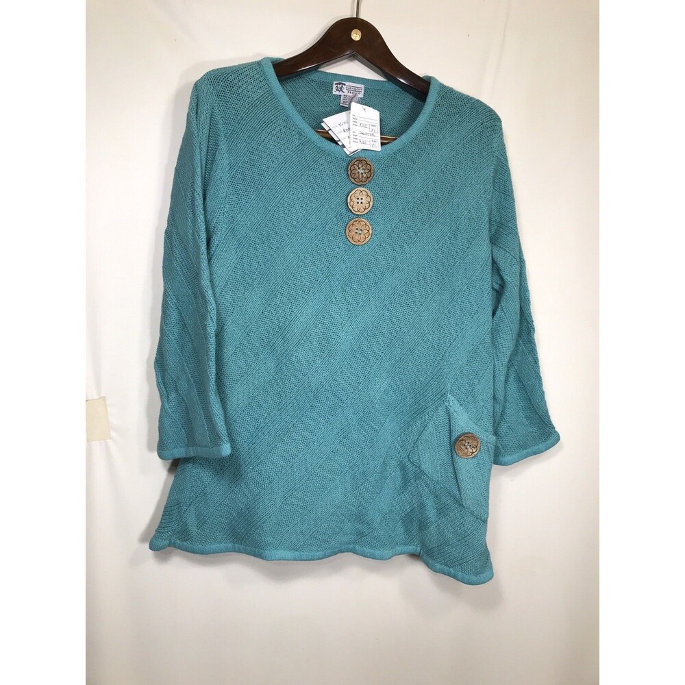 Glenmont Design Womens Blue Sweater Size XLarge
